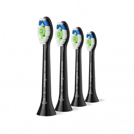 Hambaharja otsik 4tk, Philips Optimal White, must