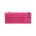 Klaviatuur Logitech Pro X TKL Rapid US, roosa
