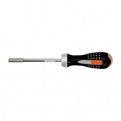 Ratcheting screwdriver+bits 6pcs PH1/2, PZ1/2, SL4,5/5,5