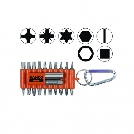 Universal bits set 22 pcs in rubber holder PH+PZ+TORX+SL