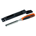 Bahco 424P woodworking chisel – 12 mm bevel edge, precision ground hardened steel blade, rubberised 