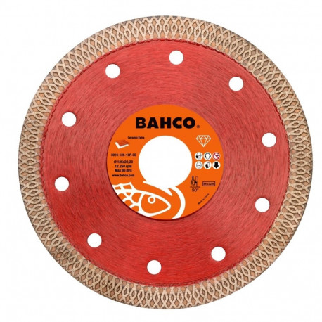 Bahco diamond cutting disc – 125x1.2x22.23mm, continuous 10mm diamond rim, for ceramic and porcelain