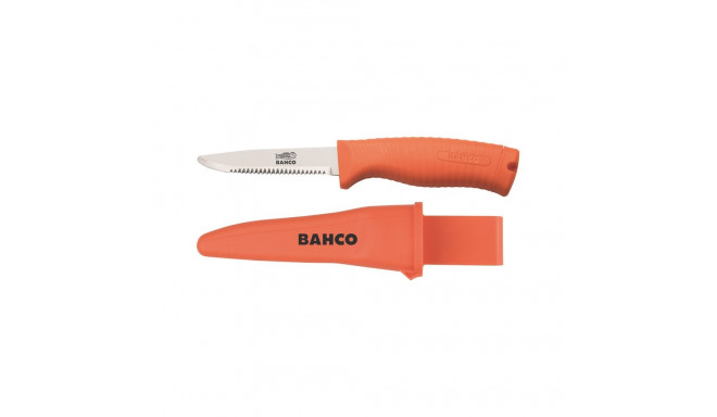 Bacho floating knife with serrated blade and fluorescent handle