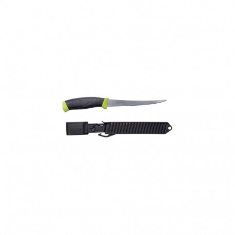 Morakniv Companion Fishing Knife – 155 mm Flexible Stainless Blade, Fillet Use, Lime Green