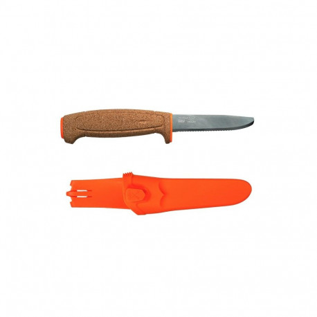 Morakniv ujuv SRT nuga – 1.4 mm roostevaba teras, korkkäepide, sakiline tera, oranž.