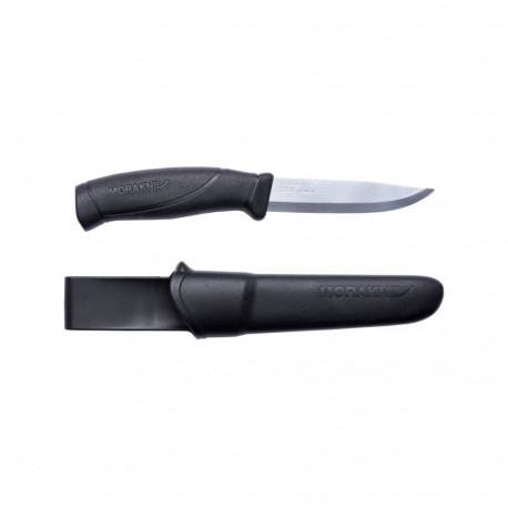 Morakniv Companion Välinuga – Must Käepide, 2.5 mm Roostevaba Tera, Tupp