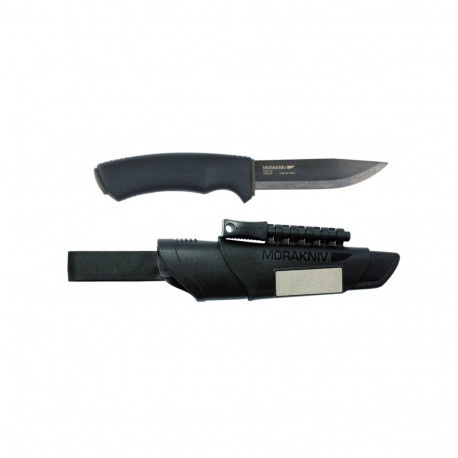 Morakniv Bushcraft Survival BlackBlade™ Knife – Carbon Steel 3.2mm, Fire Starter + Sharpener
