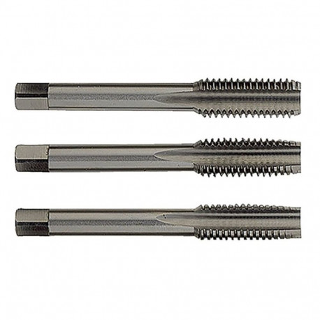 Set of hand taps M4, HSS DIN352, Bright, uncoated. T Line - 3pcs