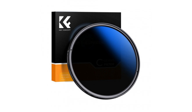 K&F Concept Basic Fader Adjustable Gray Filter NDX ND2 - ND400 77 mm