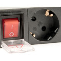 Listwa zasilająca rack (PDU), 8 gniazd typ Schuko, 1U, 16A, wtyk Schuko 3m