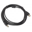 Cable USB 2.0 AM-BM 3M Ferryt black