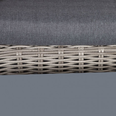 Garden furniture set CALISTA table, sofa and 2 chairs, grey