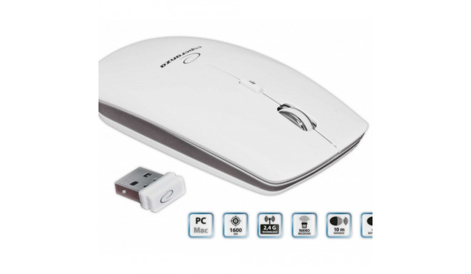 MOUSE EM120W MAC-STYLE WIRELESS 2.4GHZ