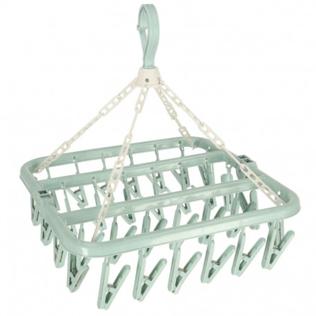 Pesu kuivatamise riietusriba sokkidele ja aluspesule 32 pesunõela sinine