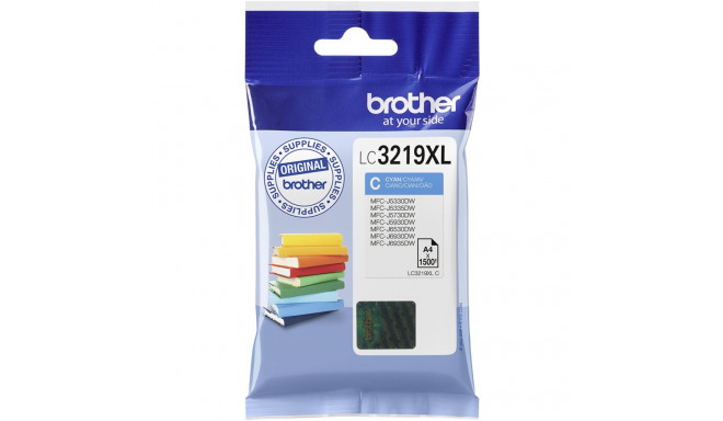 BROTHER LC-3219XLC CYAN INK CARTRIDGE, 1,500P