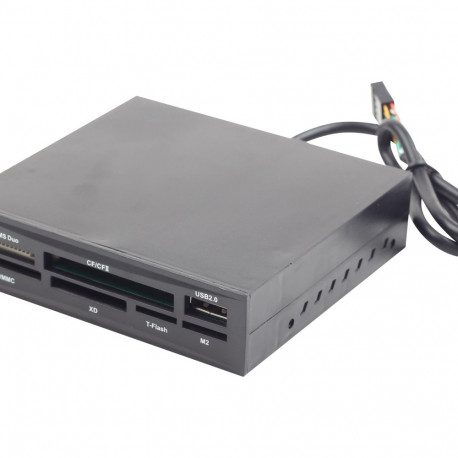 GEMBIRD FDI2-ALLIN1-02-B USB 2.0 sisemine CF/MD/SM/MS/SDXC/MMC/XD kaardilugeja/kirjutaja must
