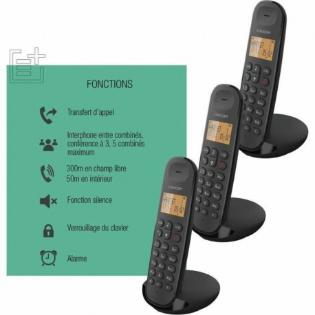 Wireless Phone Logicom ILOA 350 TRIO Black