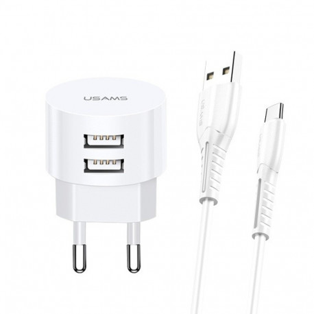 Charger T20 2xUSB 2,1A microUSB