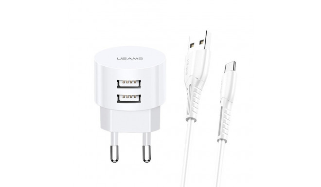 Charger T20 2xUSB 2,1A microUSB