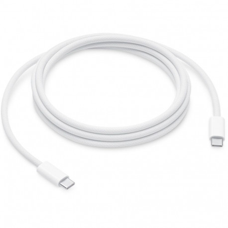 USB 2.0 laadimiskaabel USB-C pistik > USB-C pistik 2m sukaga kaetud laadimine kuni 240W, valge