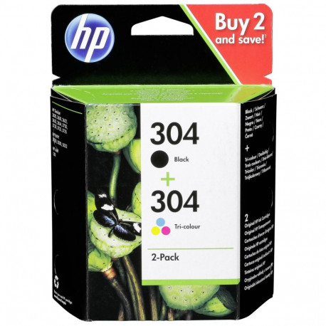 HP Ink No 304 HP304 HP 304 must + 304 värviline (3JB05AE)