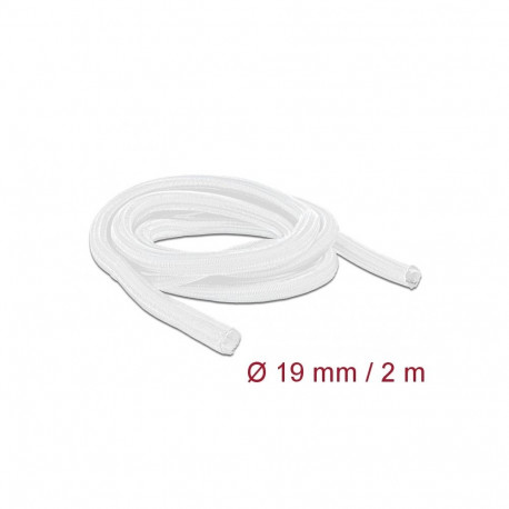 Delock Braided Sleeve self-closing 2 m x 19 mm white