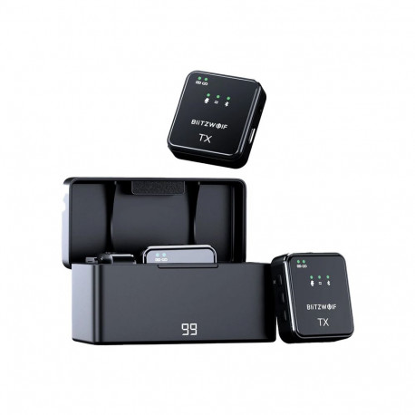 BlitzWolf Wireless Microphone, BW-SX63, 1000mAh (black)