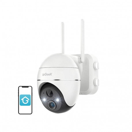 Wireless 3MP WiFi outdoor camera ieGeek ZS-GX1S white 5200mAh