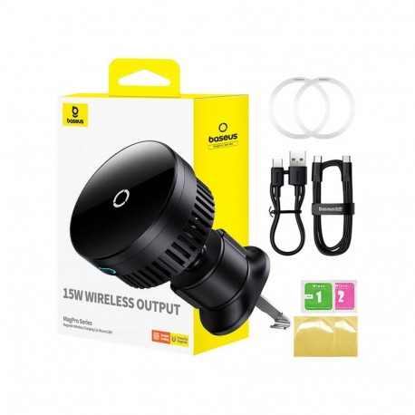 Magnetic Car Phone Holder Baseus MagPro 15W (black)