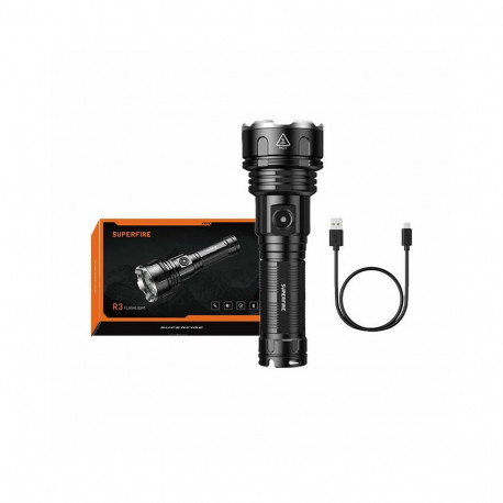 Superfire R3 P90 flashlight, 2000 lm, USB, 36 W, 5 modes, 350 m