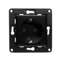 Shelly wall socket (black)