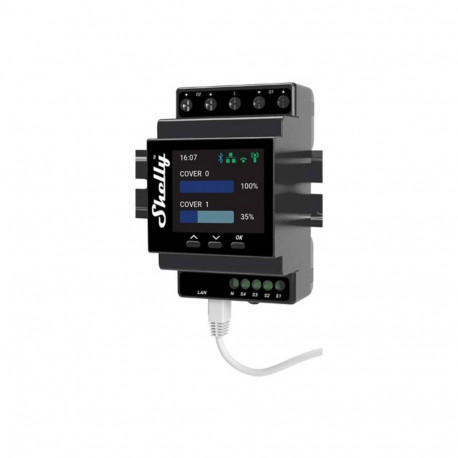 Shelly Pro Dual Cover PM DIN Rail Dual Controller, WiFi (Power measurement)
