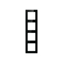 Quadruple frame socket Avatto N-TS10-Frame-B4 (black)