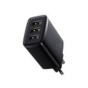 Baseus Compact Quick Charger, 3x USB, 17W (Black)