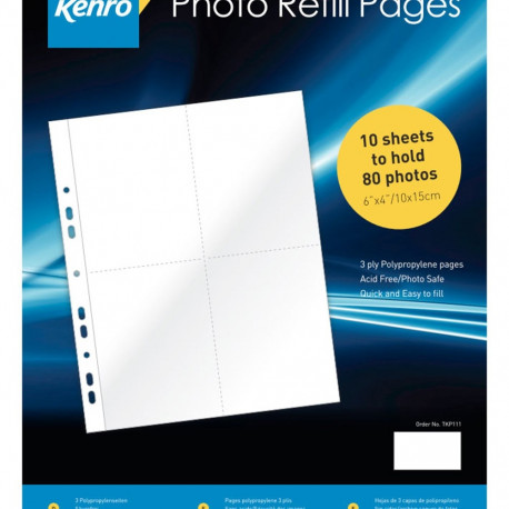 Kenro TKP111 Fotohüllen 8 Fotos 10x15cm, 10 Stück