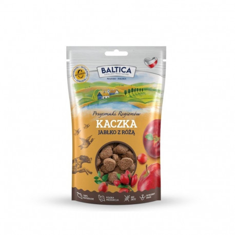 BALTICA Przysmaki regionów Duck with apple and rose - dog treat - 100g
