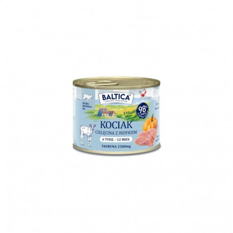 BALTICA Smaki regionów Kitten Veal with turkey - wet cat food - 185g
