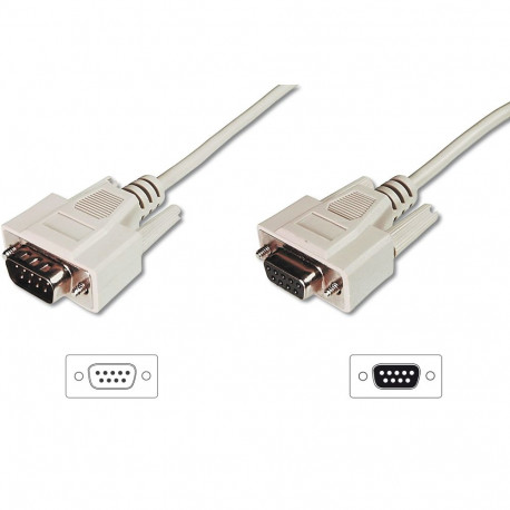 Digitus | Data transfer extension cable, D-Sub9/St - D-Sub9/Bu | AK-610203-030-E