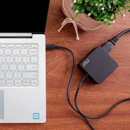 sülearvuti toiteadapter NB C 65W USB-C PD, must