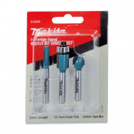 Makita cutter set D-30209, 3 pieces (6mm shank)