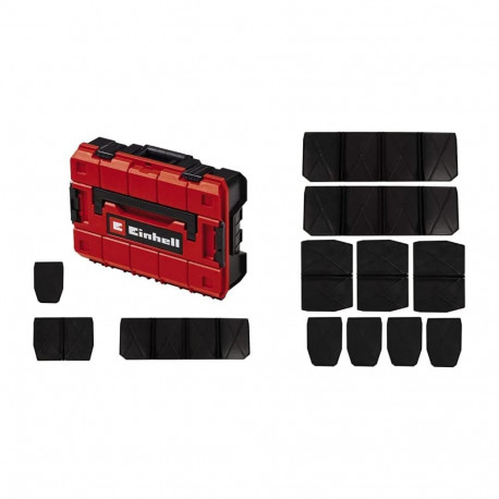 Systemkoffer E-Case S-F incl. dividers (schwarz/rot, mit Trennelementen)