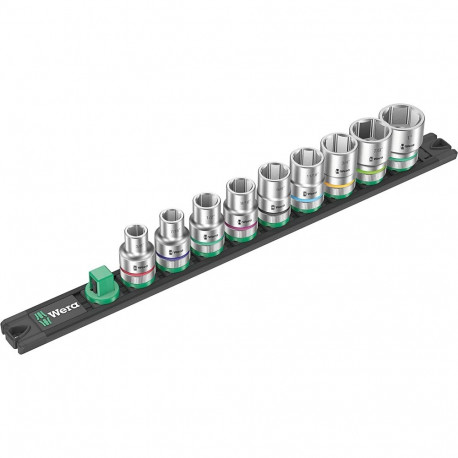 Wera socket magnetic strip C Imperial 1 socket set 1/2, imperial (black/green, 9?piece)