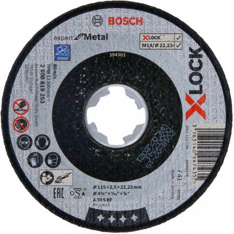 PRO Metal lõikeketas X-LOCK Ø115mm (ava 22,23mm, A 30 S BF, sirge)