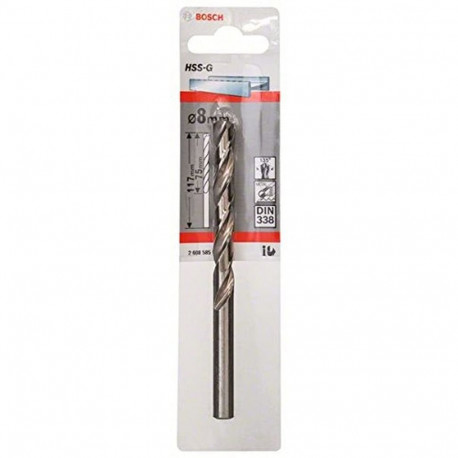 Metallbohrer HSS-G, Ø 8mm (Arbeitslänge 75mm)