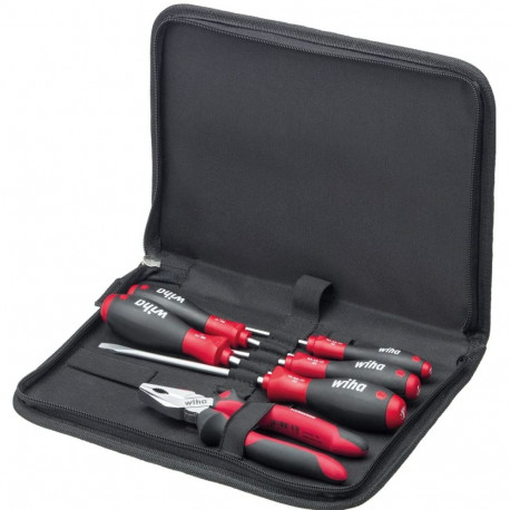 Werkzeug-Set Mechaniker (schwarz/rot, 7-teilig, mit Tasche)