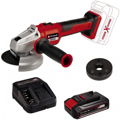 Professional Akku-Winkelschleifer AXXIO 18/115 Q, 18Volt (rot/schwarz, ohne Akku und Ladegerät)
