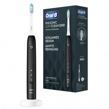 Oral-B Pulsonic Slim Clean 2000, Elektrische Zahnbürste (schwarz)