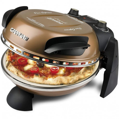 Delizia Pizzaofen G1000608 (kupfer, 1.200 Watt, für Pizza Ø 31cm)