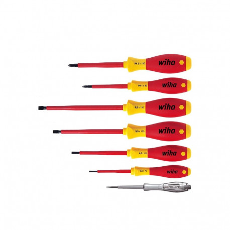 Schraubendreher-Set SoftFinish electric, 7-teilig (rot/gelb)