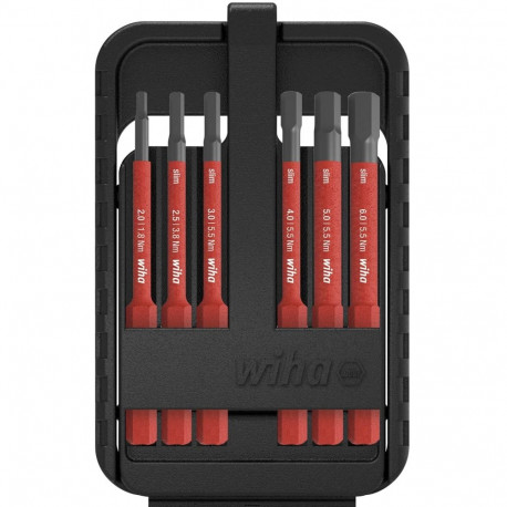 Bit-Satz slimBit electric (rot, 7-teilig)